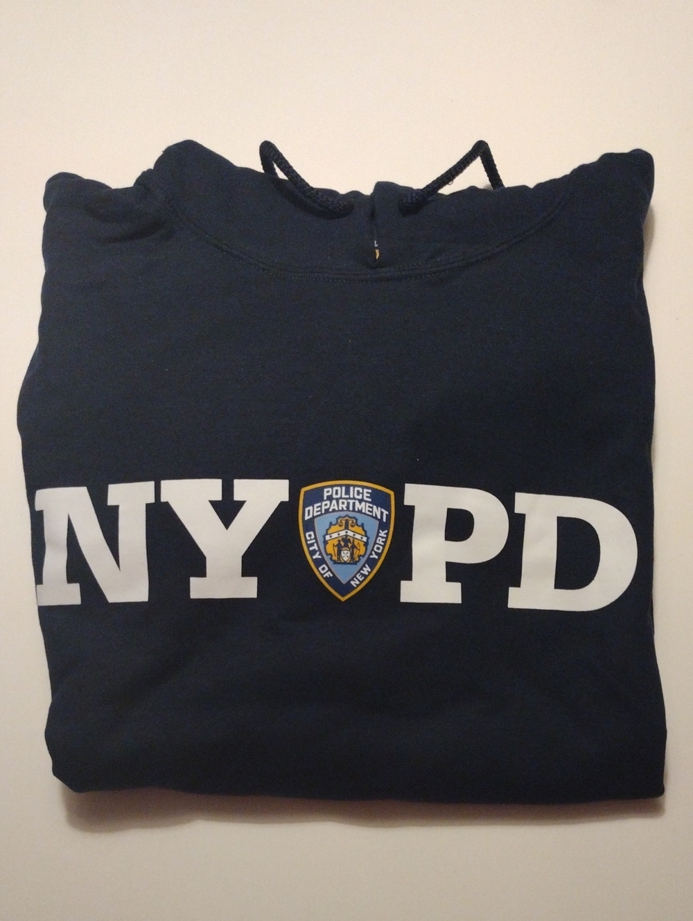 911, NYPD Navy Blue Adult Unisex Hoodie - Official Style Police Logo